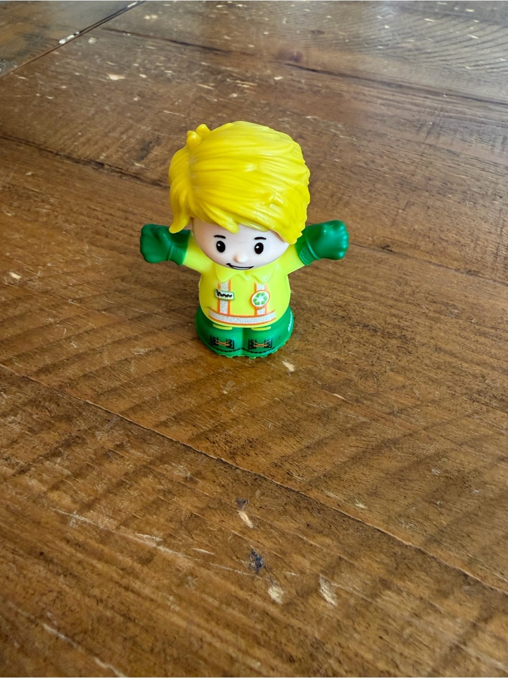Fisher Price Little People recycling worker as is